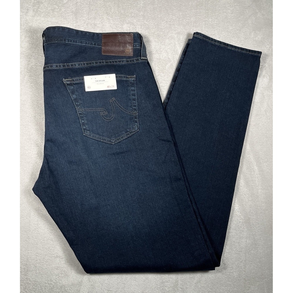 NWT AG Adriano Goldschmied Mens Jeans 40x34 The Dylan Slim Skinny Dark Wash USA